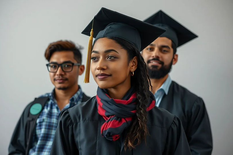 Mujer de becas que transforman vidas